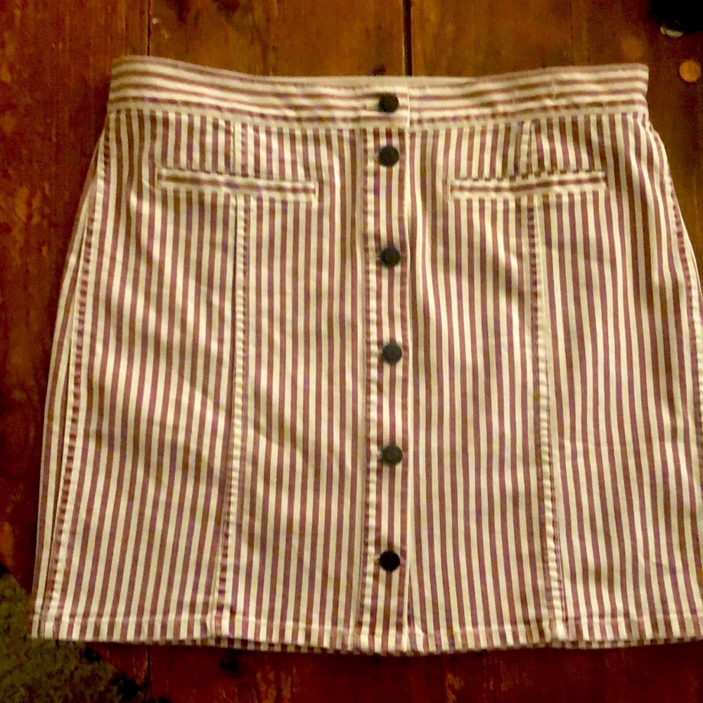 NWT Madewell railroad stripe skirt